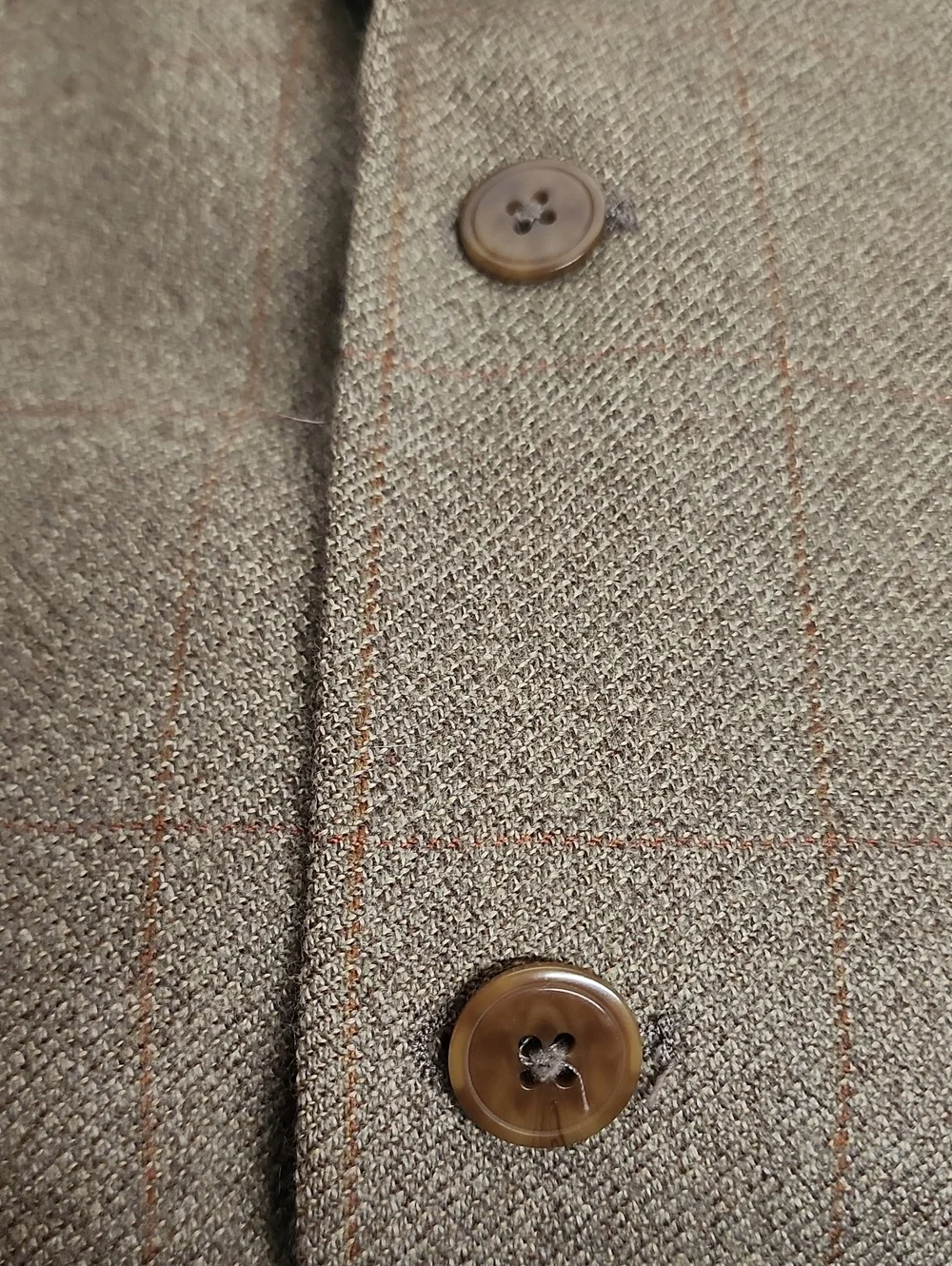 Baldwin & Clarke Pure New Wool Vintage Classic Lined Olive/Tan Blazer Jacket